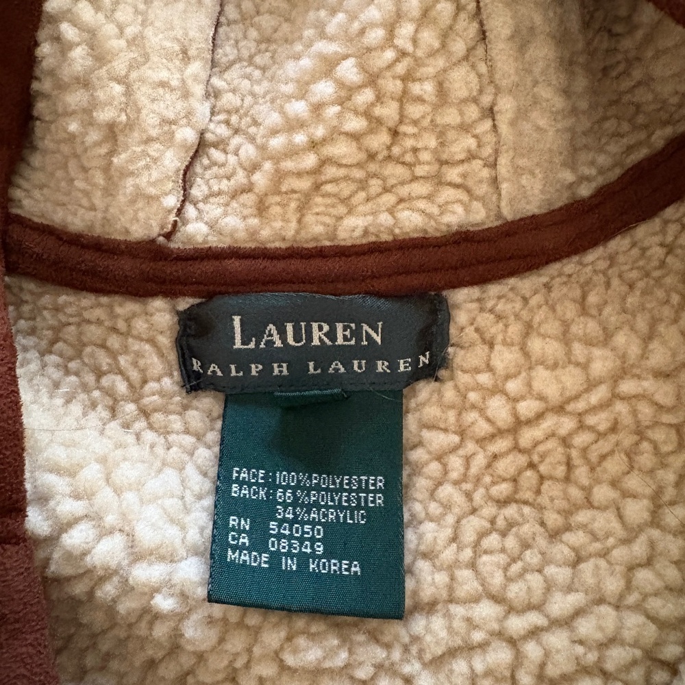 Ralph Lauren Suede Vest with Hood